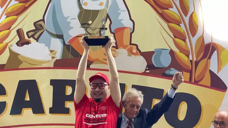 Il podio nella categoria pizza Stg- Campionato mondiale del pizzaiuolo 2023